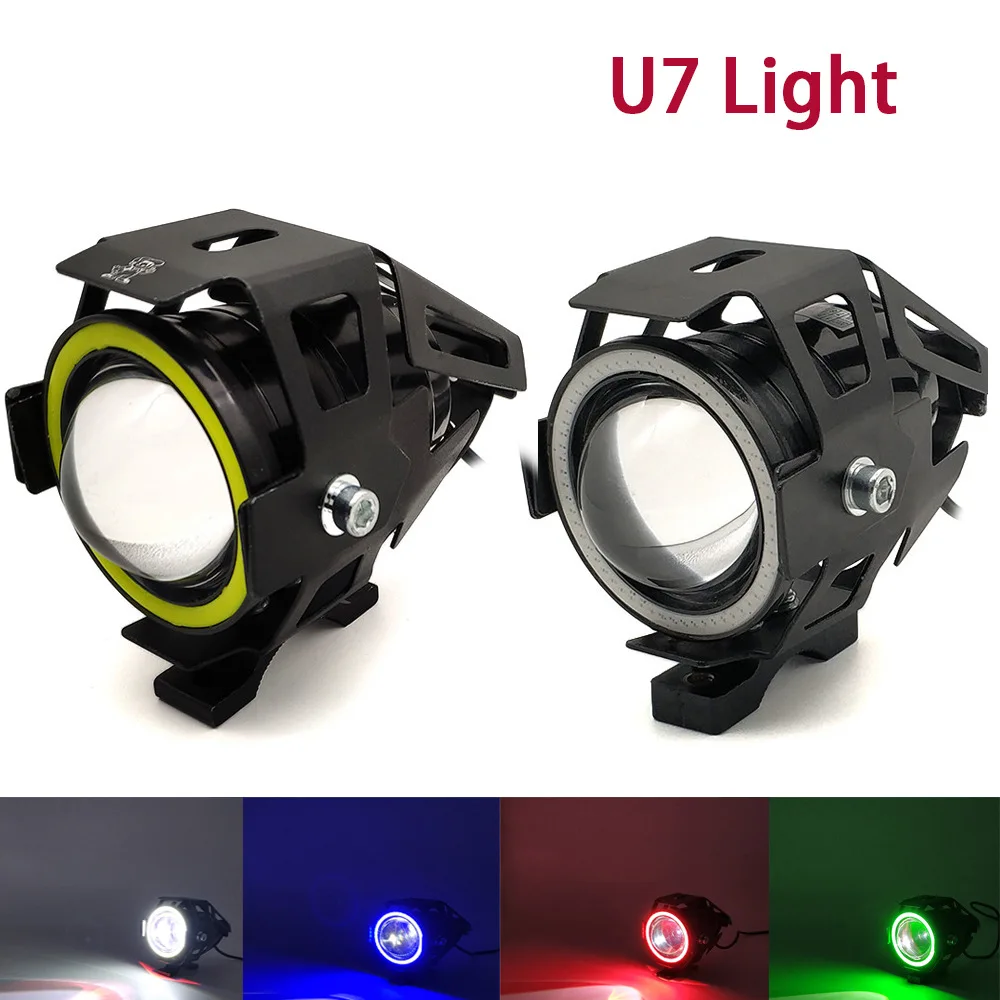 2PCSMotorcycletricycleelectricvehicleoffroadvehiclemodifiedLEDspotlightsU7lasergun