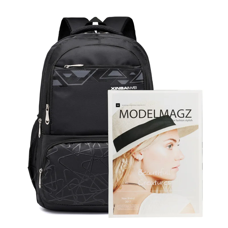 

2018 Summer New Printed Lettered Multi-pockets Teenager Students Backpack Large Capacity High Quality School Bag