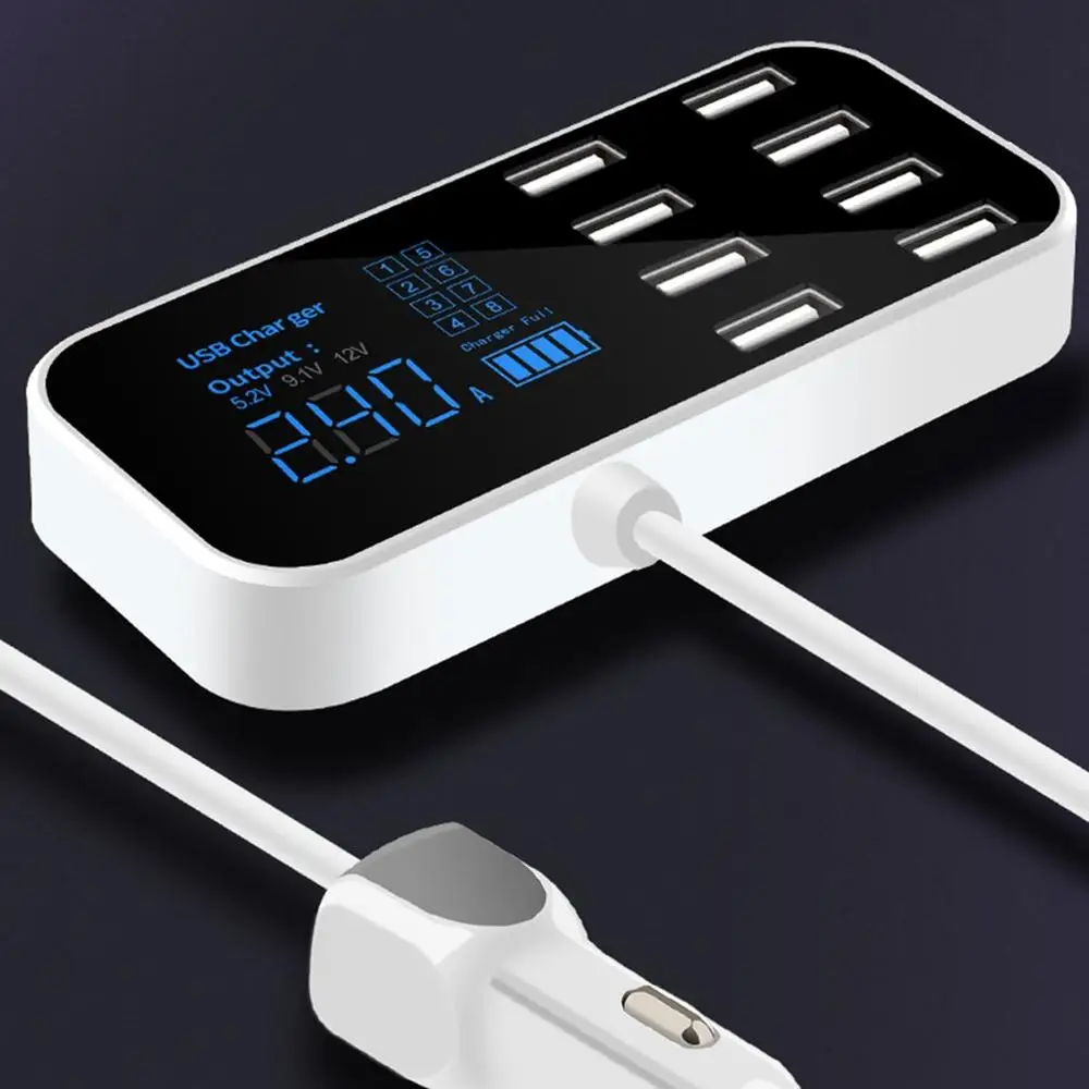 A9S мульти быстрое зарядное устройство USB зарядка несколько 8 USB телефон зарядная станция Универсальный usb-хаб зарядное устройство светодиодный дисплей