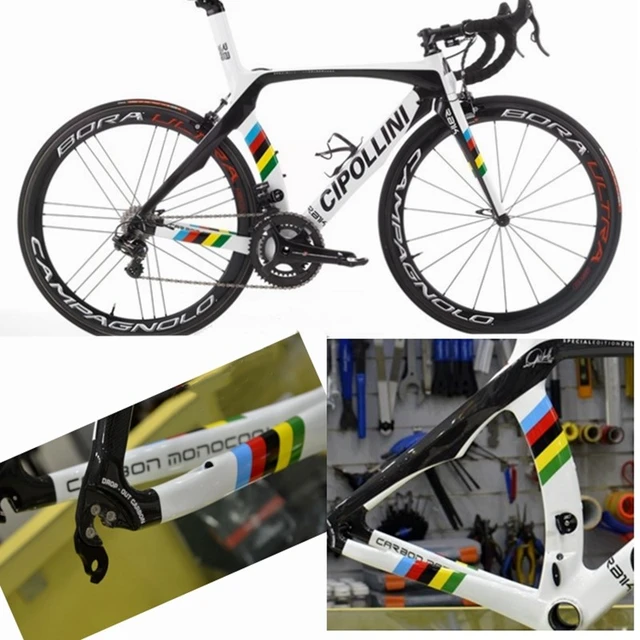 Autocollant réfléchissant arc-en-ciel pour vélo, 1 pièce