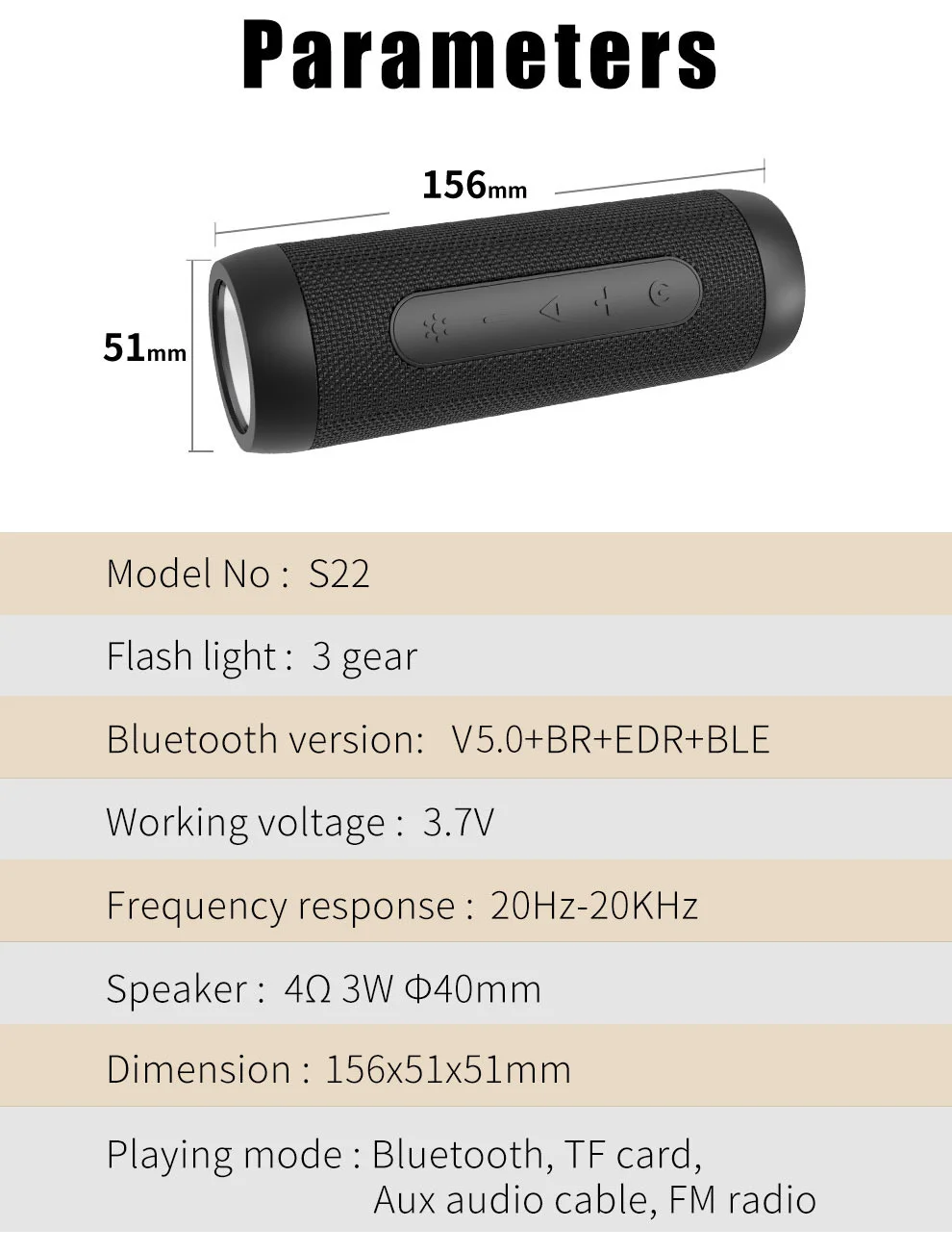 Zealot S22 Bluetooth динамик fm-радио мини портативный бумбокс небольшой беспроводной динамик с фонариком+ банк питания, поддержка tf-карты