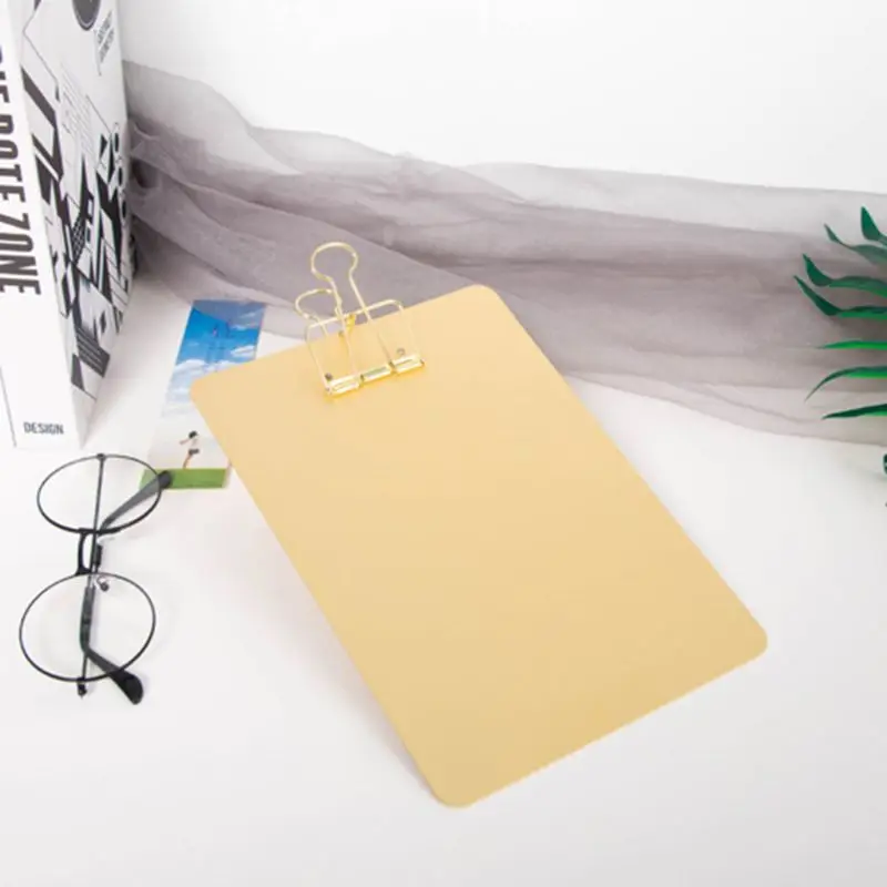 Metal Clipboard Writing Pad File Folders Document Holder School Stationery Gifts M0XB