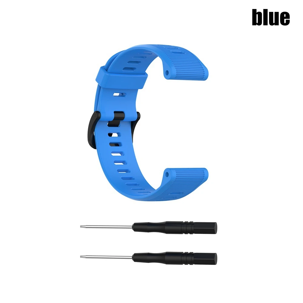 blue Модный спортивный силиконовый ремешок для часов Garmin Forerunner 945 935 Fenix 5 Plus сменные браслеты - Цвет: blue