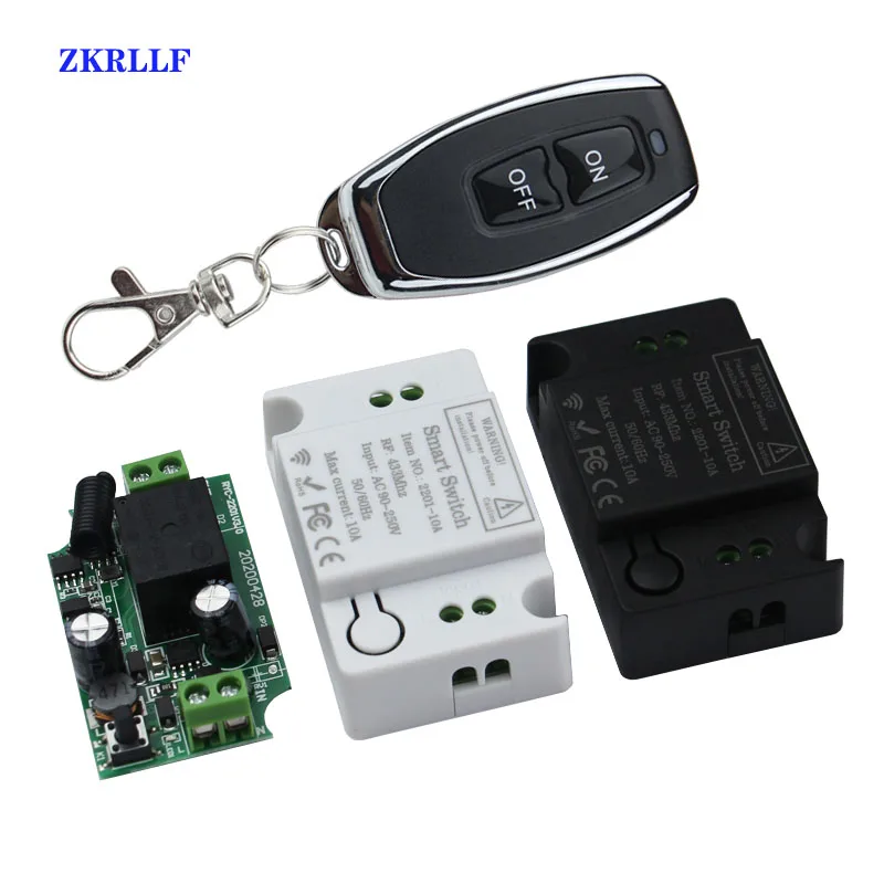 433MHz 110V Lamp Wireless Remote Control Switch ONOFF 433 MHz 220V Remote Control Receiver Transmitter For Led Lights Bulb DIY-1