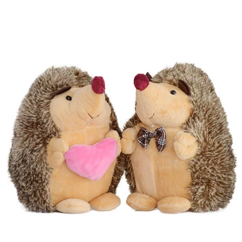 

1 Pair 17/25cm Hedgehog Plush Toy Short Plush Cartoon Mascot Couple Animal Cotton Stuffed Doll Toys for Children Home Play Gifts