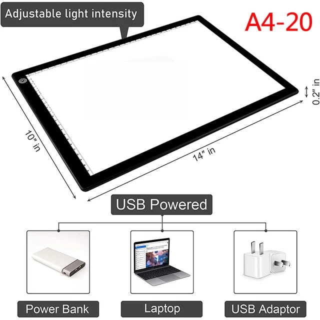 Huion A2 26.77 Inches Led Light Pad Adjustable Lightness Tracing Board  Drawing Box For Artcraft Animation Sketching - Digital Tablets - AliExpress