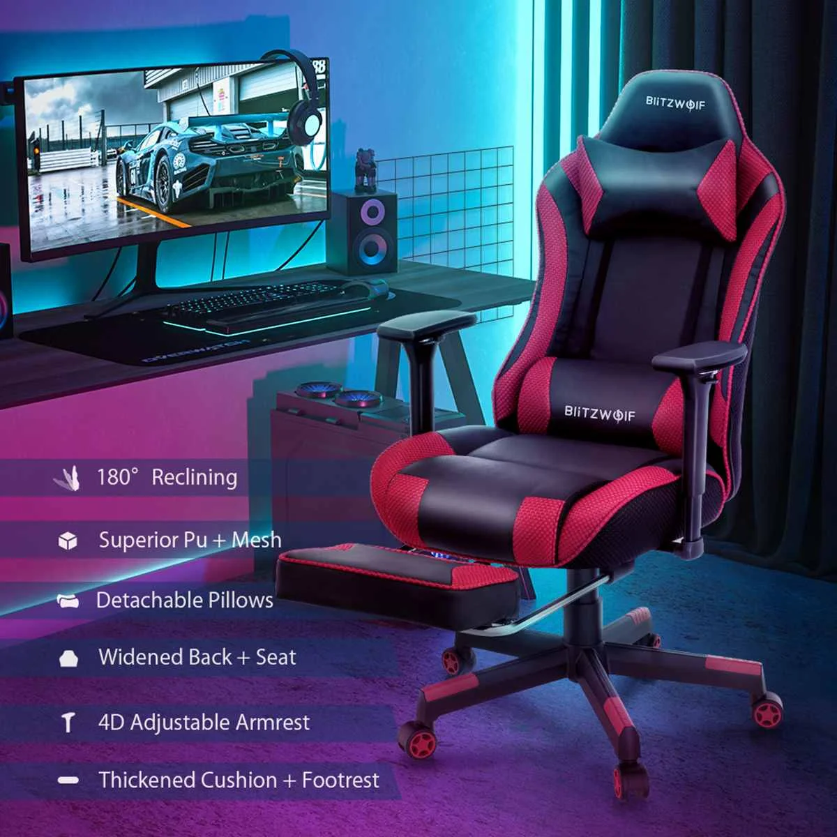 BlitzWolf Gaming Chair BW-GC5: comoda ed economica: caratteristiche
