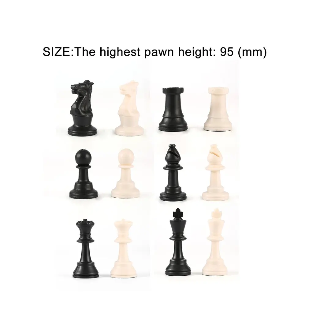 Пластик шахматы Pawn 95 мм Прочный практичный Шахматная Вечерние игры