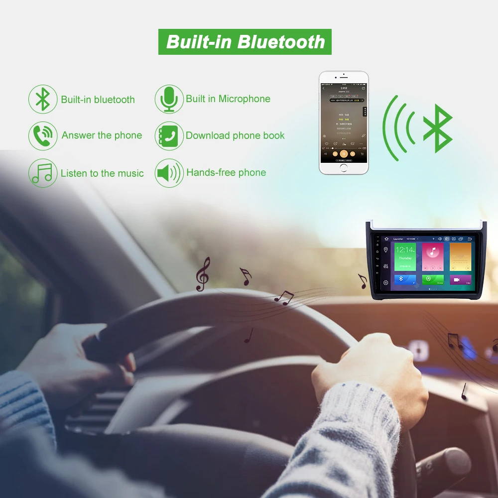 Bonroad 2.5D полный сенсорный экран для Volkswagen POLO sedan 2008- Автомобильный gps навигатор мультимедиа аудио видео плей wifi RDS