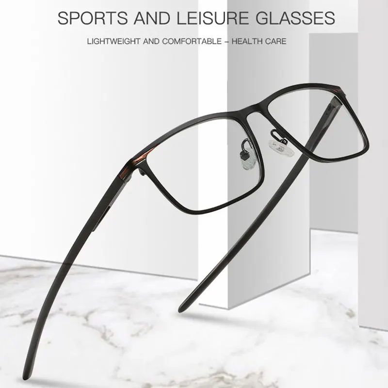 Mode Hohe Qualität Legierung Männer Brille Rahmen Optische Brillen Vollrand Business und Sportliche Komfortable UV400