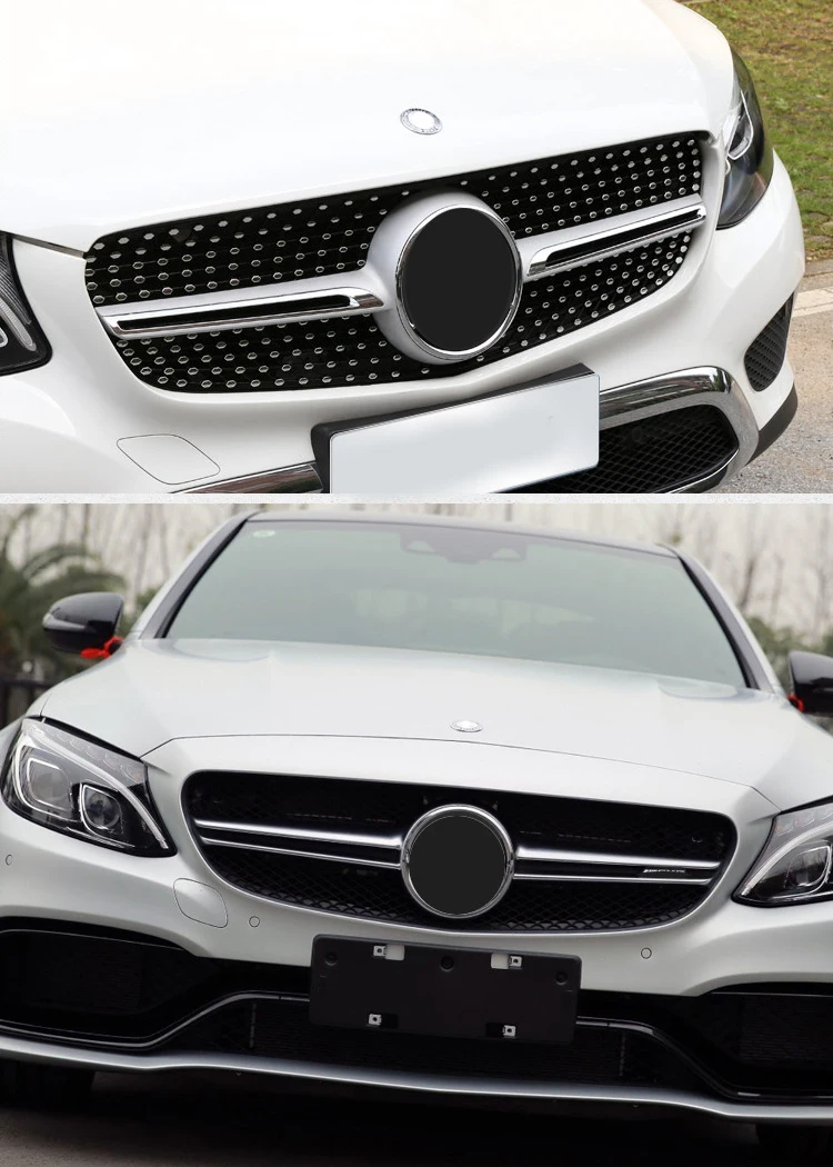 Алмазный Стиль передний бампер решетка для Mercedes Benz W207 спортивные 2-дверный E купе ABS Серебристая решетка