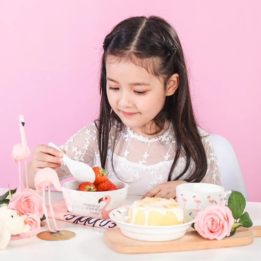 HobbyLane 4 шт милые дети керамическая посуда чаша чашка блюдо ложка для детей использования