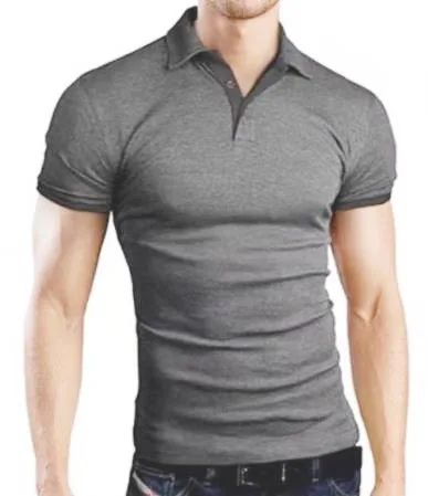Dark grey black TKWLKJ мужская одежда рубашка поло 5xl мужская Повседневная тонкая дышащая летняя рубашка поло 10 цветов Hombre одноцветная с коротким рукавом - Цвет: Dark grey black
