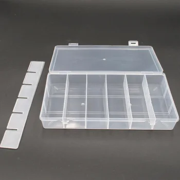 

18 Grid Plastic Adjustable Tool Transparent Jewelry Ring Earrings Box Case Portable Organizer Storage Box Beads