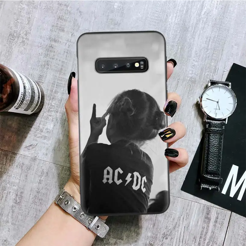 ACDC рок Ангус Янг черная крышка чехол для телефона для samsung Galaxy A50S A10S A20S A10 A20E A30 A40 A50 A70 M40 M30S A80 корпус под плетенную сумку - Цвет: BA002-1