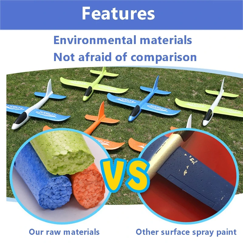 Funny EPPThrowing Glider Airplane Inertia Aircraft Toy Hand Launch Airplane Model