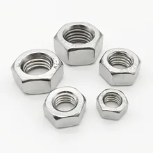 1/2/5/10/25/50/100pcs M1 M1.2 M1.4 M1.6 M2 M2.5 M3 M3.5 M4 M5 M6 M8 M10 M12 M16 M20 M24 A2 304 Stainless Steel Hex Hexagon Nut