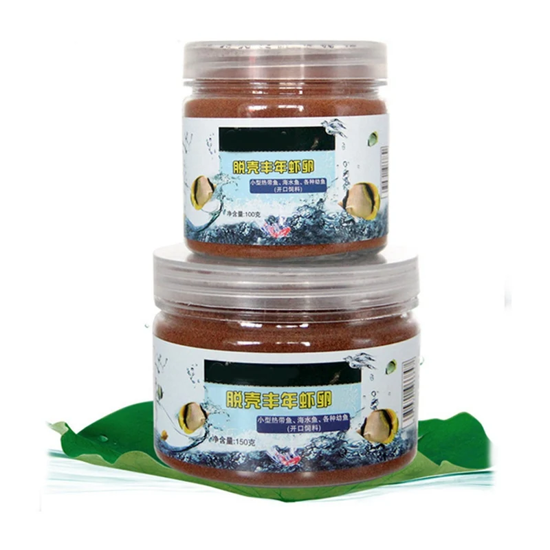 Горячая Распродажа 50/100/150g креветки яйца артемии кормовых культур океан Здоровое питание Корм для аквариумных рыбок подачи аквариумных рыб поставки дешево