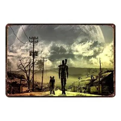 Fallout металлический знак потертый шик Винтажный стиль настенный Бар Кафе Магазин домашнее Искусство ремесло Ретро Украшение Металлическая живопись жестяная вывеска настенная