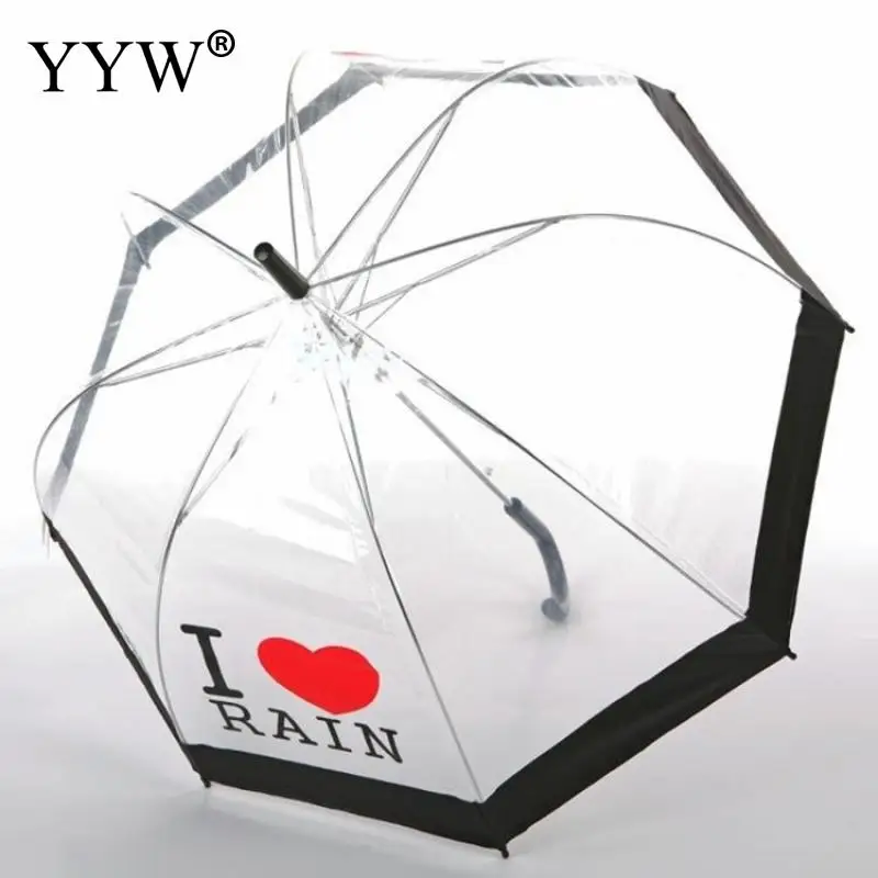 

Transparent Umbrella Female Automatic Parasol Paraguas Umbrellas Rain Women Kids Eva Silicone Plastic Parapluie Umbrella Lover