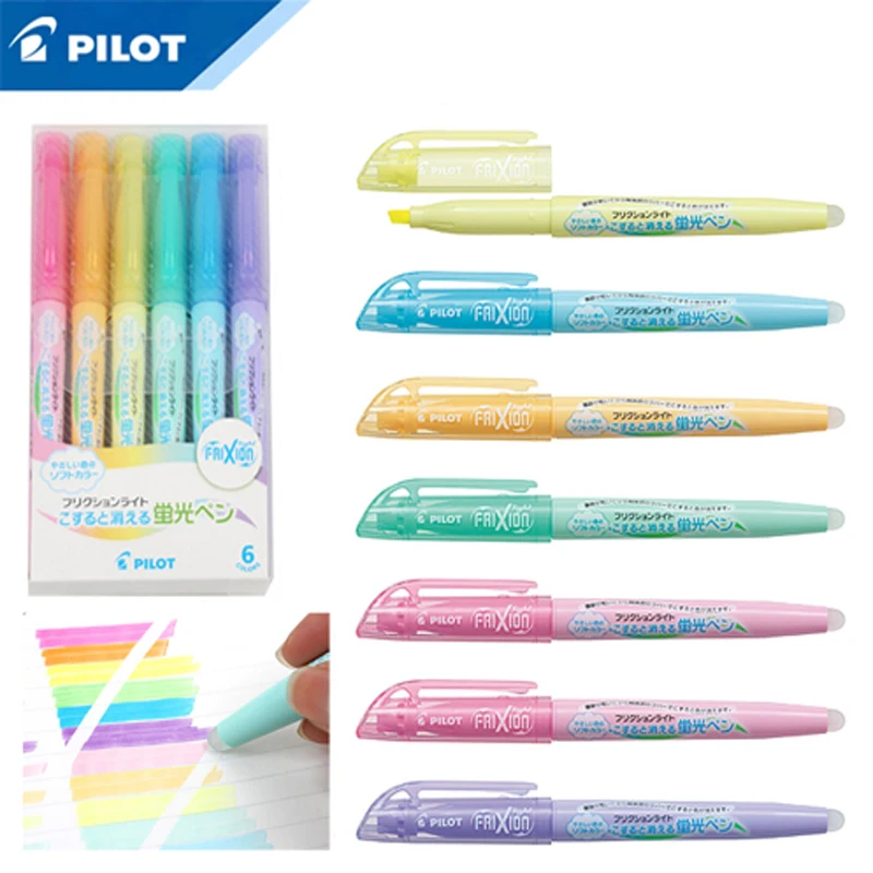 6 шт. флуоресцентные чернила для письма|erasable highlighter|fluorescent penhighlighter eraser |