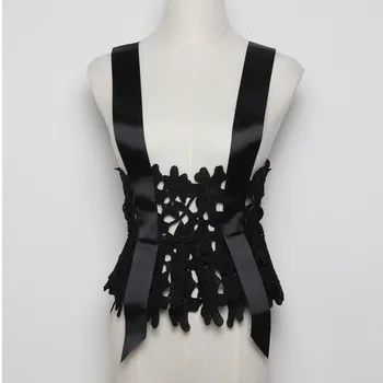 

SONDR Women Waistband Black Lace Belts Cummerbunds WhiteVintag Summer Wide Belt For Dress Multi Wear Strap Waistband New