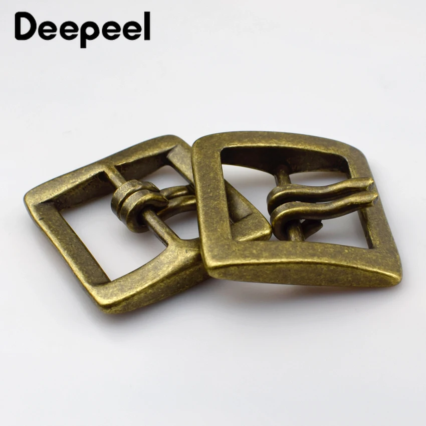 Deepeel 1 шт. 40 мм Ретро стиль чистая медь пряжка для ремня головка унисекс двойная