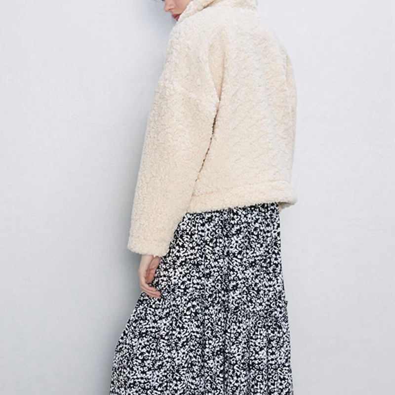 PUWD короткая стильная куртка с захватом шерсти и ягненка для ladies'jacket с модным темпераментом