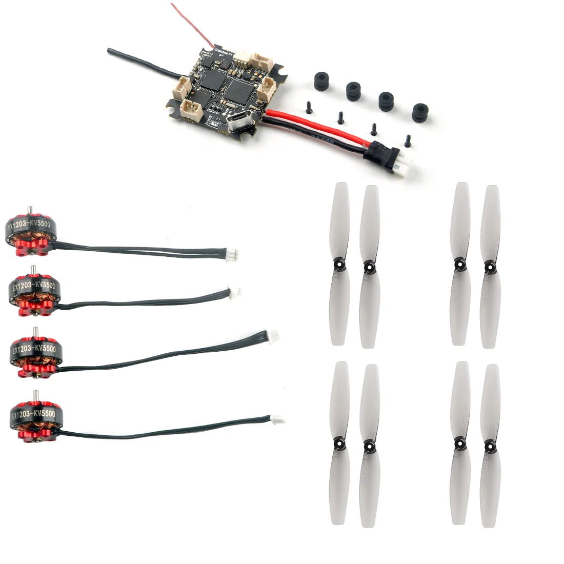 Happymodel Crazybee F4 Lite 1S летный контроллер с двигателем EX1203 1203 5500KV и 65 мм 2 весла для