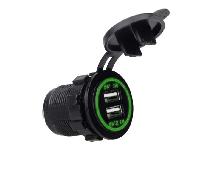 Изготовитель: DHL 50pcs Dual Port Power USB Charger 12 24V 3.1A универсальный автомобильный
