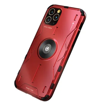 

Shockproof Thin Soft Case For iPhone11 11Pro 11Pro Max X XR XS Max New Aluminum Alloy Metal Frame Luxury Ultra TPU With Ring Cas