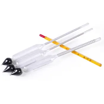 

Hydrometer DIY + Thermometer Proof Measure Alcohol Meter 0-100% 3Pcs Home 0-40-70-100 Alcoholmeter Tester Hydrometers