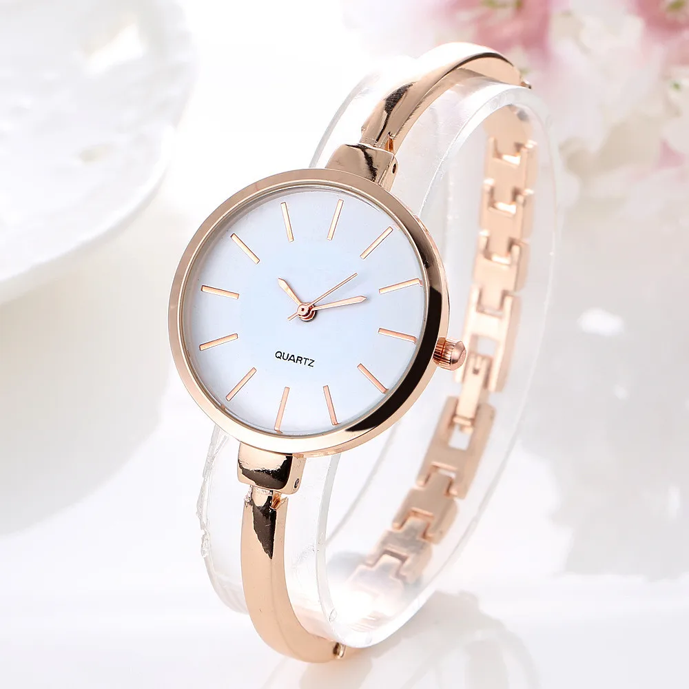 En venta Uds.-Relojes de pulsera de oro rosa para mujer, relojes deportivos de cuarzo de lujo a la moda, de marca, de estilo informal WDgDbRedj