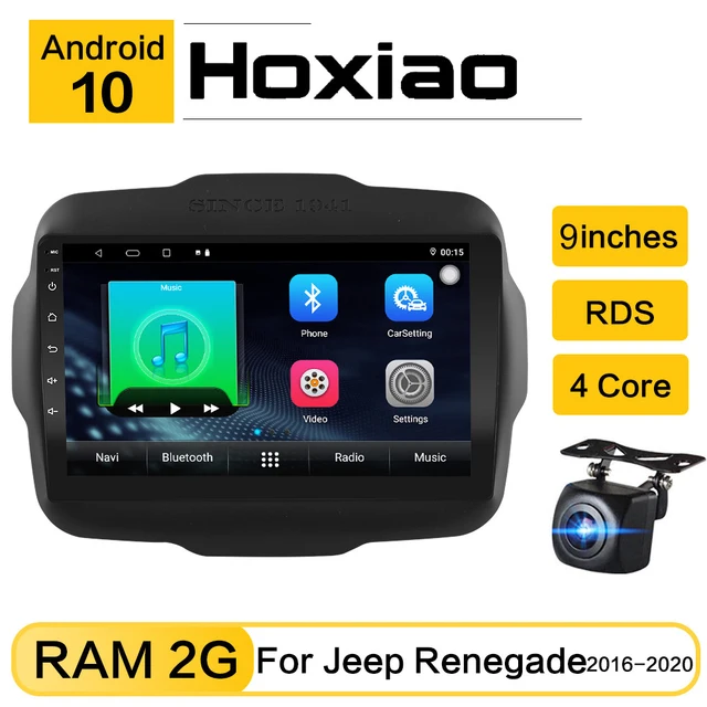 $113.94 Android 10 8.1 Car Radio Player For Jeep Renegade 2016 2017 2018 2019 2020 AHD Cam 9'' GPS Navigation HD Car Multimedia Player