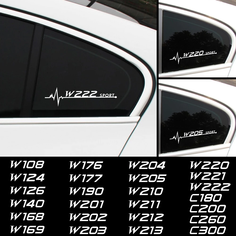 2 шт. наклейки на боковое окно автомобиля Mercedes Benz AMG A B C E R G Class GLK CLA GLB GLC GLA W204 W210 W211