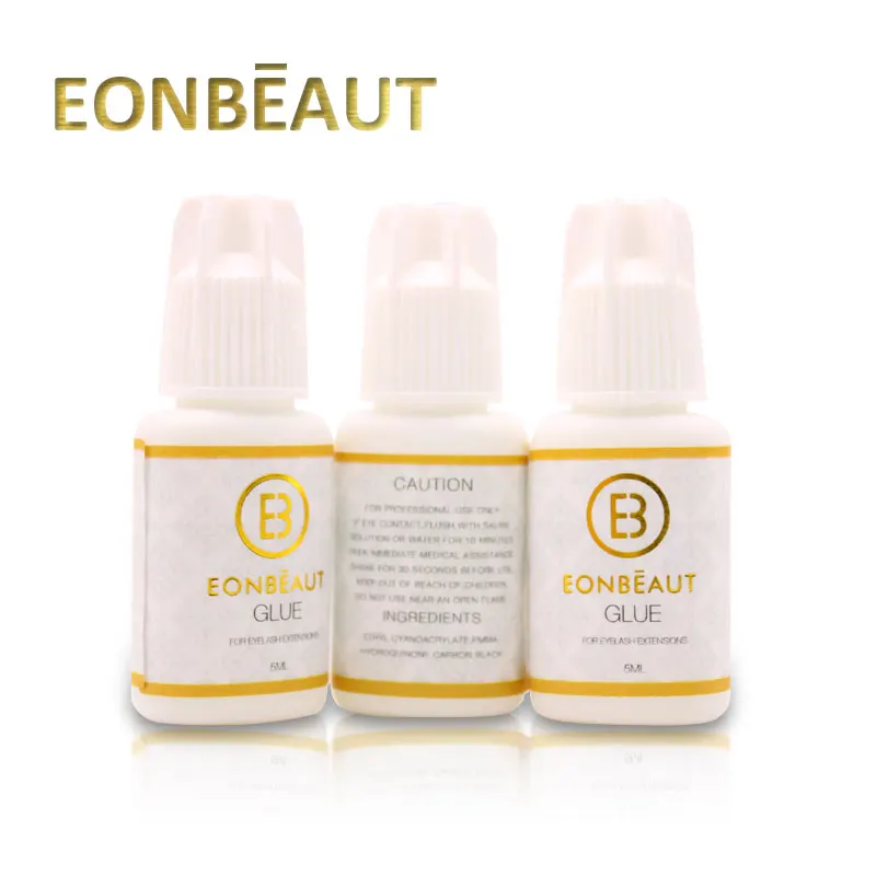 1 бутылка клей для наращивания ресниц EONBEAUT белый колпачок профессиональный с