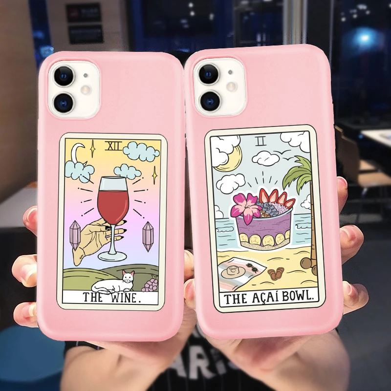 Египет загадочный Таро гадания мягкий розовый телефон для IPhone12Pro 8 7 6 6S Plus X XS MAX 5