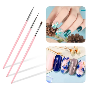 

RBAN NAIL Nail Bursh Set UV Gel Brush Liner Painting Pen Drawing Brush For Nails Gradient Rhinestone Handle Manicure Nail Art