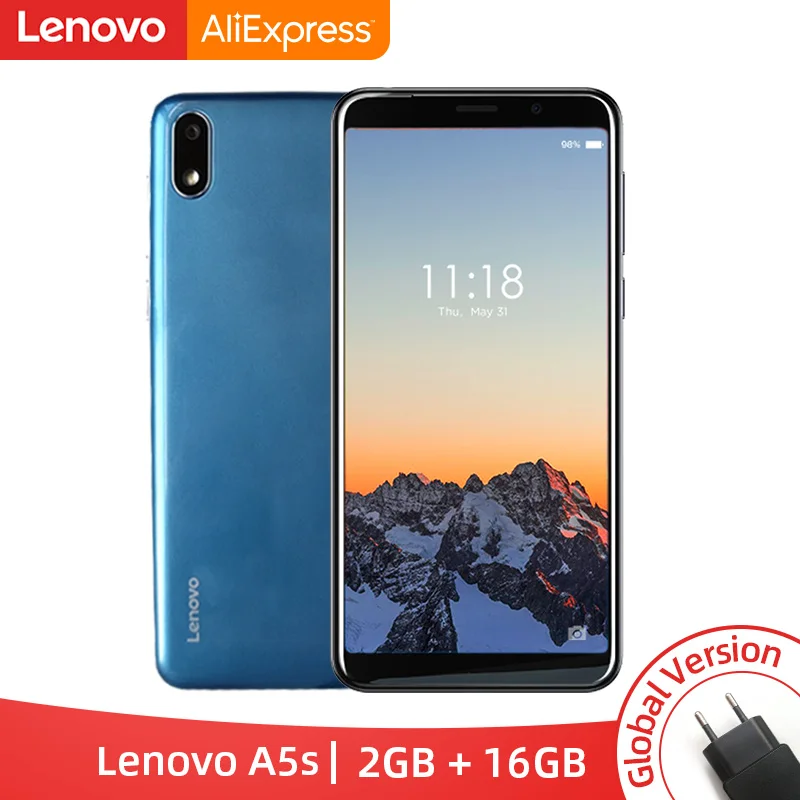 Lenovo A5S A5 S с глобальной версией 2 Гб ОЗУ 16 ПЗУ четырехъядерный процессор MTK6761 5 45