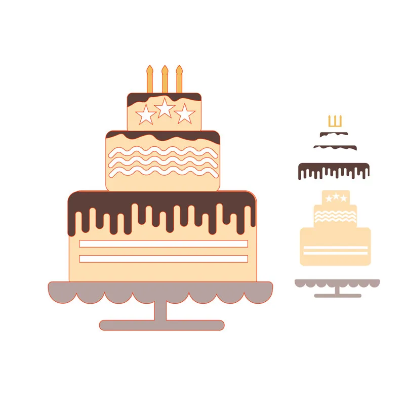 

Naifumodo Cake Dies Metal Cutting Dies New 2019 for Card Making Scrapbooking Dies Craft Dies Embossing Cuts Stencil Craft Dies