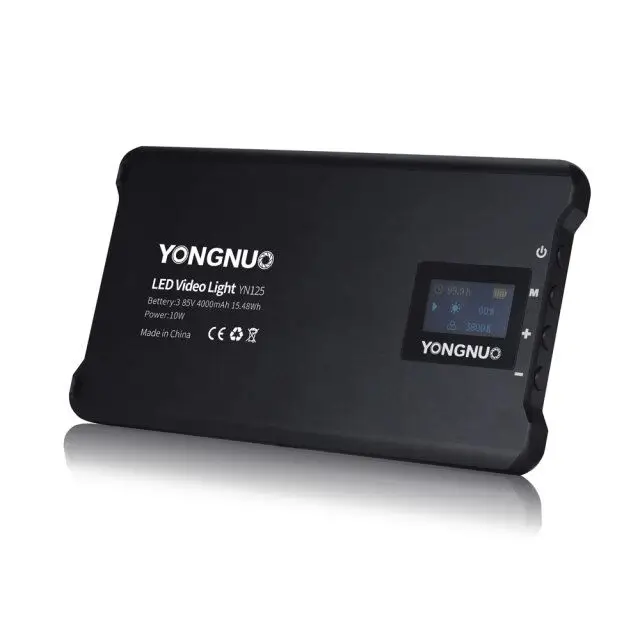 Yongnuo YN125 10 Вт Светодиодный светильник для видеокамеры с карманом для камеры для sony Nikon DSLR