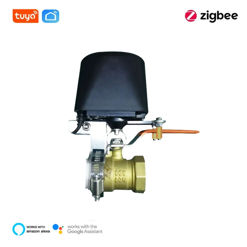 Умный клапан Zigbee Tuya Wi-Fi датчик подачи воды и газа голосовое отключение