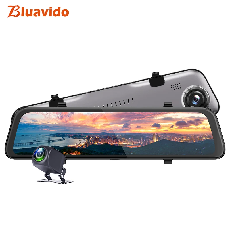 Bluavido 2K Разрешение Dash cam 12 дюймовый автомобильный Зеркало заднего вида