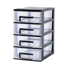 Tiroir de bureau Transparent à 2/3/4 couches, boîte de rangement, Mini organiseur de rangement cosmétique, support d'articles divers, boîte de rangement pour le bureau et la maison