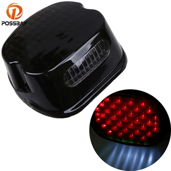 

POSSBAY New 3Styles Motorcycle Rear Taillight Motocross Motorbike LED Stop Indicator Lamps White/Amber Light fit for Harley