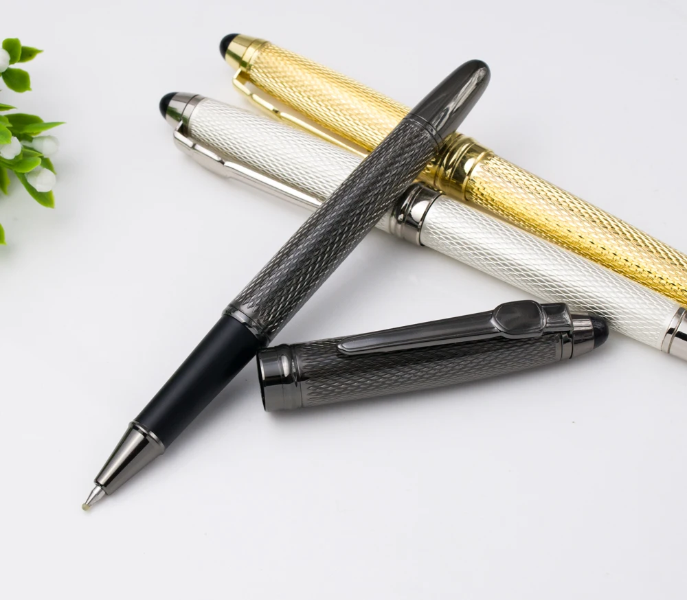 

Luxury Steel mesh Ballpoint pen Metal Ball Pens For school Vulpen Stationery plume Penna stilografica Vulpen boligrafo