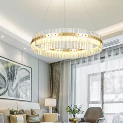 Пост-современный роскошный хрустальный стеклянный шнур подвесной светильник для гостиной освещение ресторанный светильник для столовой