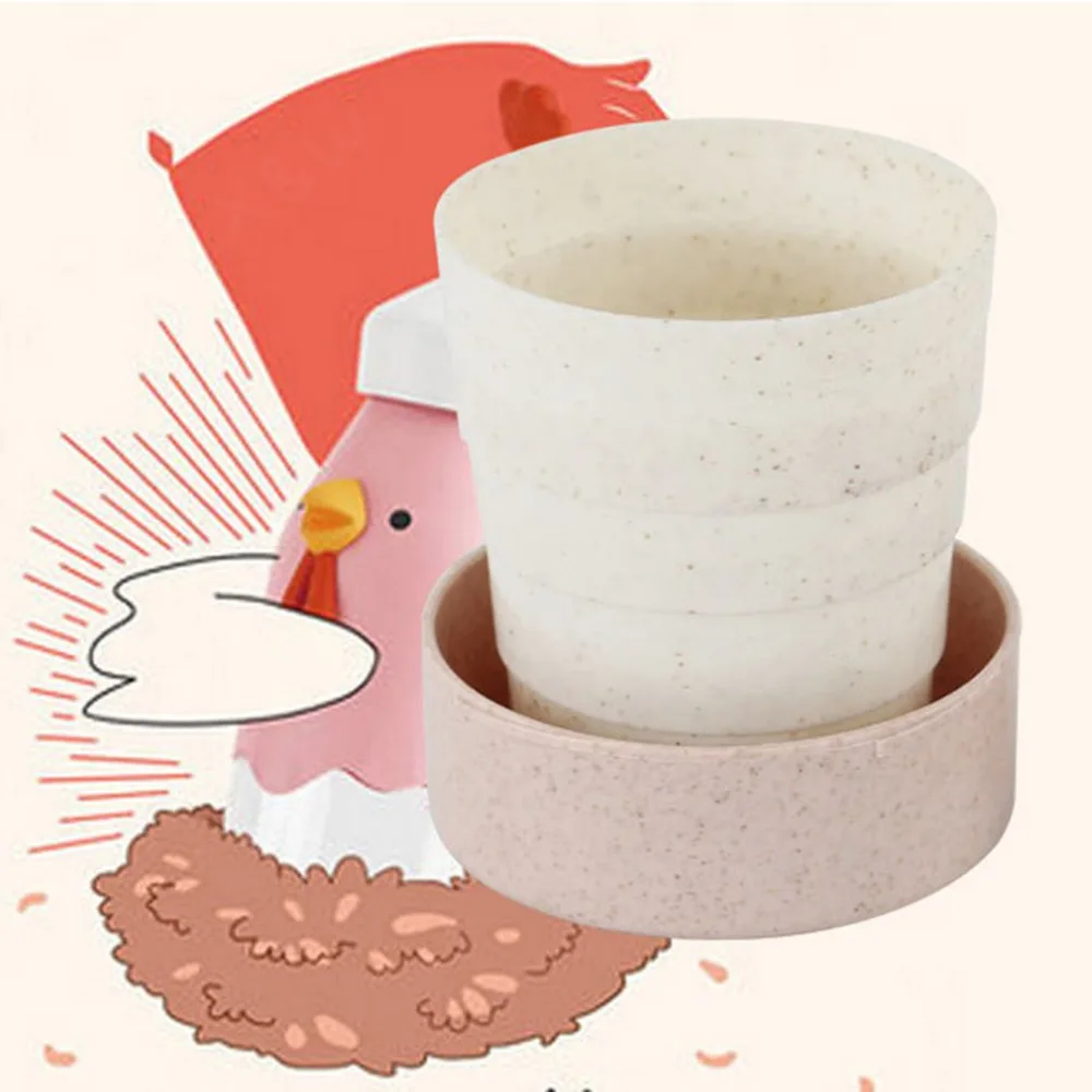 

HOT Portable Folding Water Tea 130ml Wheat Straw For Outdoor Indoor Foldable Drinking bottle Travel Space Saving Collapsible