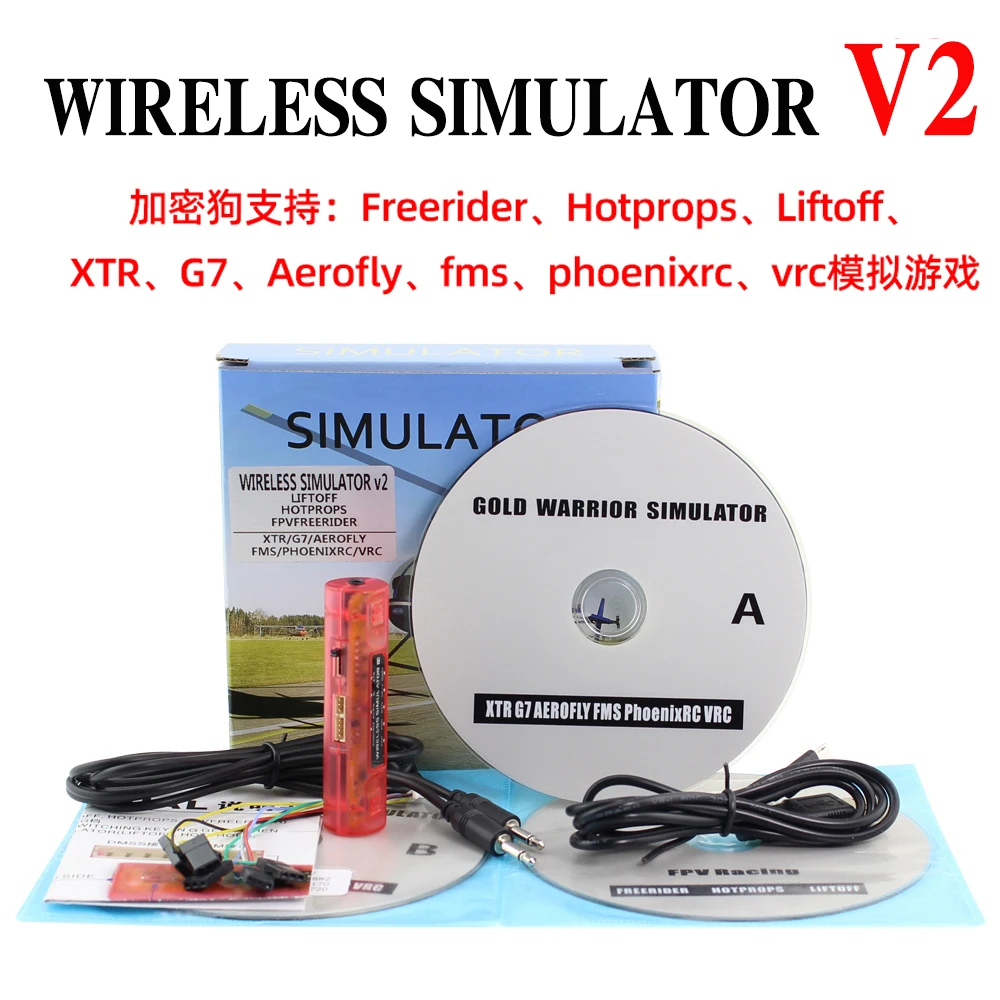 Baratos Simulador inalámbrico RC vuelo simulación V2 Realflight XTR FMS G7 Phoenix Freerider FPV Quadcopter entrenamiento RC simulador
