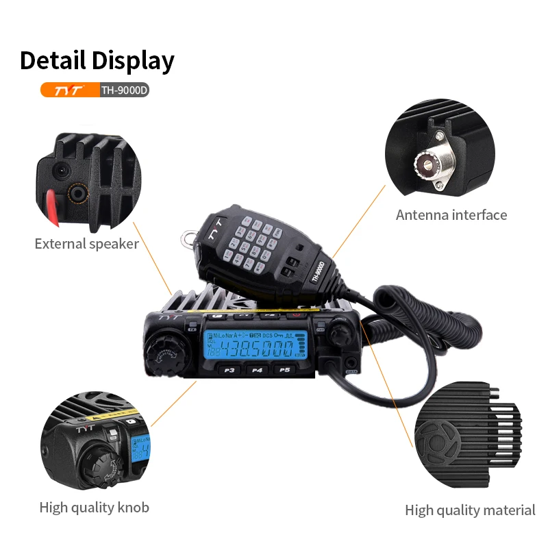 TYT TH-9000D Car Walkie Talkie 50W VHF 136-174MHz Digital Vehicle CB Ham  Mobile Radio Communicator FM Transceiver TH9000D AliExpress